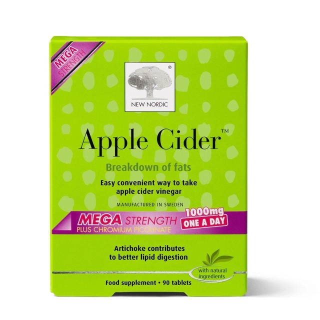 New Nordic Apple Cider Vinegar 1000mg tablets 90 pack, imported from the UK