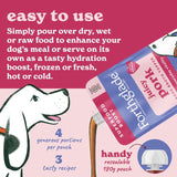 Forthglade bone broth topper for dogs, juicy pork (British brand)