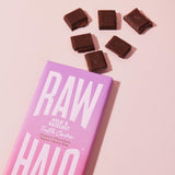 Raw Halo Mylk Hazelnut vegan chocolate bar 90g, imported from the UK