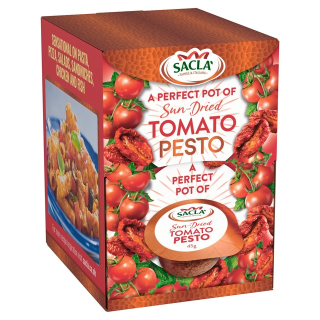 Sacla' sun-dried tomato pesto 45g pot (British brand)