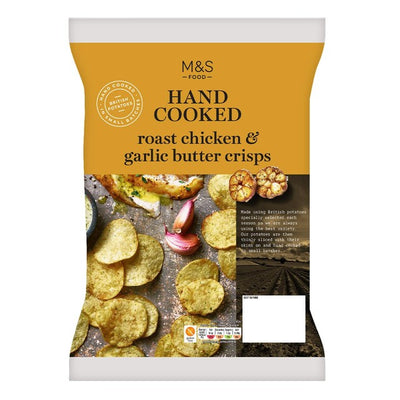 M&S M&S Roast Chicken & Garlic Butter Handgekochte Chips 150g - Jetzt online bei McGrocer kaufen