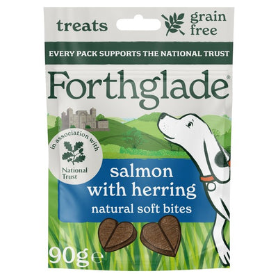 M&S Forthglade National Trust Natural Soft Bite Treats Salmon with Herring Dog Treats 90g- Buy online at McGrocer