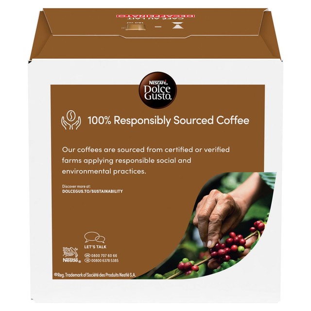 Dolce Gusto cafe au lait decaf coffee capsules 16 pack - British product