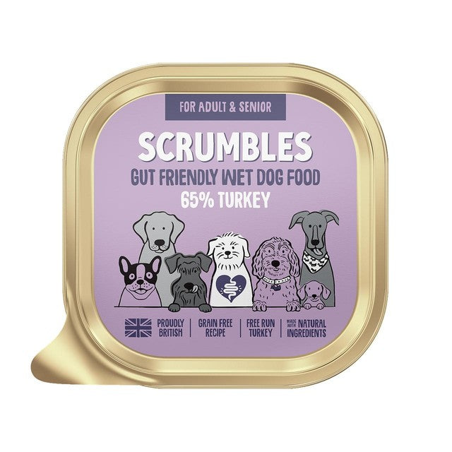Scrumbles Grain Free Wet Dog Food Turkey 150g (British brand)