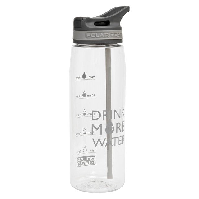 Polar Gear Aqua Curve 750ml Tritan Tracker water bottle grey, imported from the UK