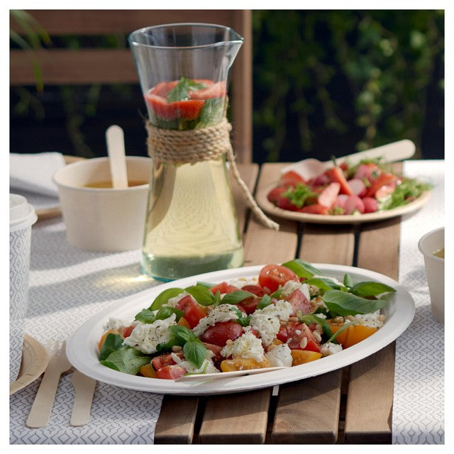 Duni Bio white microwaveable buffet platters 3 per pack (British brand)