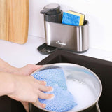 Vileda stainless steel sink organiser with soap dispenser (British brand)