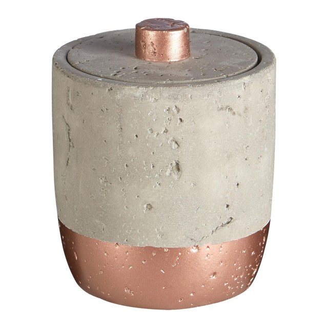 Premier Housewares Cotton Jar Copper Concrete 400ml, imported from the UK