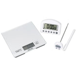 Taylor Pro silver kitchen weighing and measuring set (British brand)