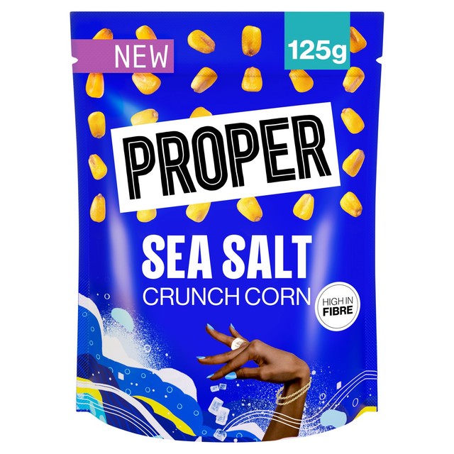 Propercorn sea salt popcorn 125g, imported from the UK