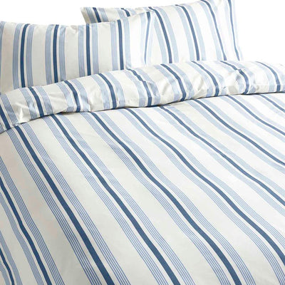 M&S M&S Classic Stripe Bedset Superking Slate Blue- Buy online at McGrocer