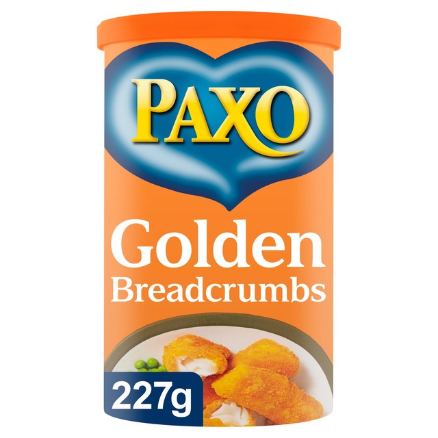 Paxo Golden Breadcrumbs 227g, imported from the UK