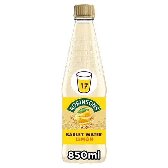 Robinsons Lemon Barley Water squash 850ml, imported from the UK