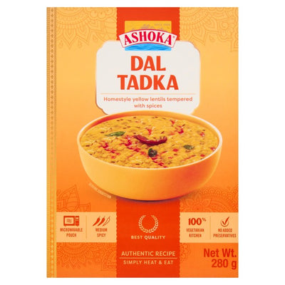 M&S Ashoka Heat to Eat Dal Tadka Ready to Eat Yellow Lentils 280g- Buy online at McGrocer