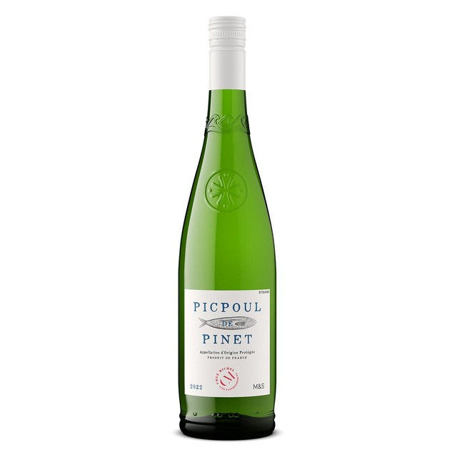 M&S Picpoul de Pinet white wine 75cl, imported from the UK