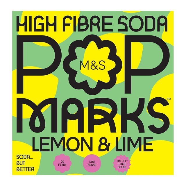 M&S Pop Marks lemon & lime soda - British product