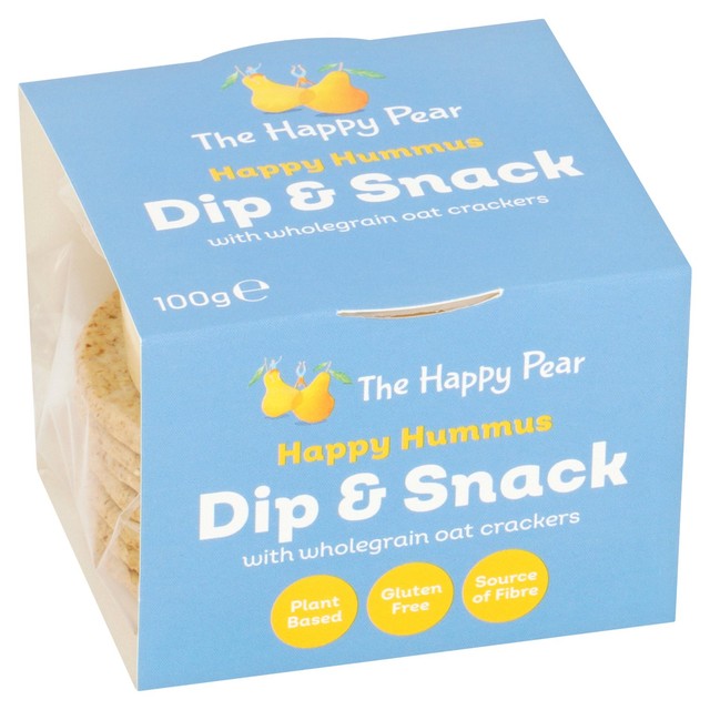 The Happy Pear hummus with wholegrain oat crackers 100g (British brand)