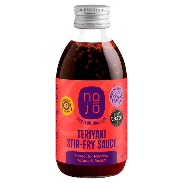 Nojo teriyaki stir-fry sauce gluten free 200ml, imported from the UK