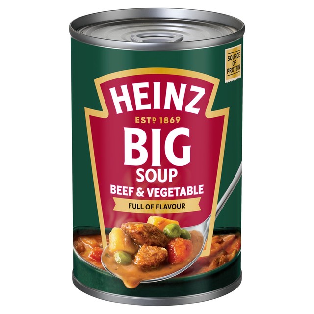 Heinz Big Soup Beef Vegetable Soup 400g, UK version