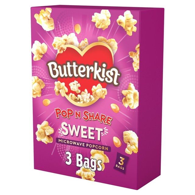 Butterkist sweet microwave popcorn 180g - British product