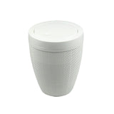 Addis Faux Hessian white bathroom bin 5 litre - British product