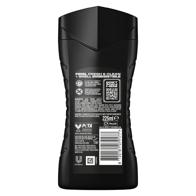 Lynx Black shower gel 225ml, UK version