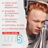 Shockwaves Tuff Stuff Heat & Sweat Proof hair gel 200ml (British brand)