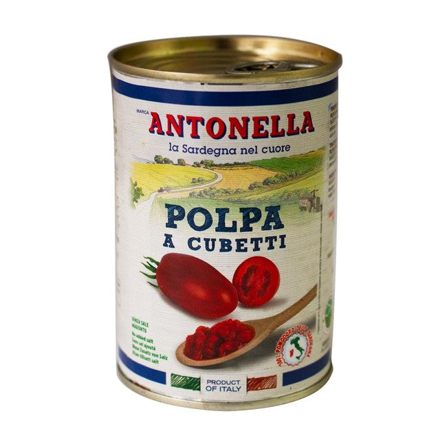 Natoora Chopped Sardinian Tomatoes 400g, imported from the UK