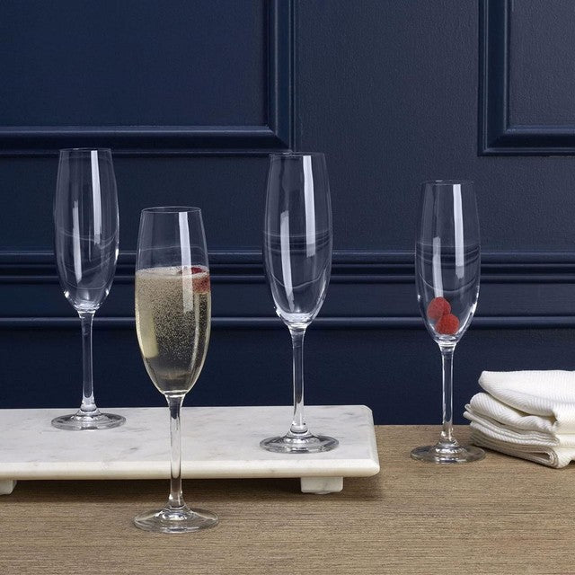 Mikasa Julie champagne flute glasses 8oz set of 4, imported from the UK