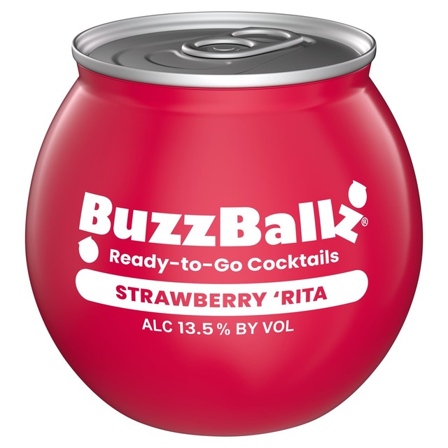 BuzzBallz canned cocktail Strawberry 'Rita 200ml - British product