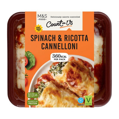 M&S Count On Us Spinat & Ricotta Cannelloni Vegetarische Lasagne 400g