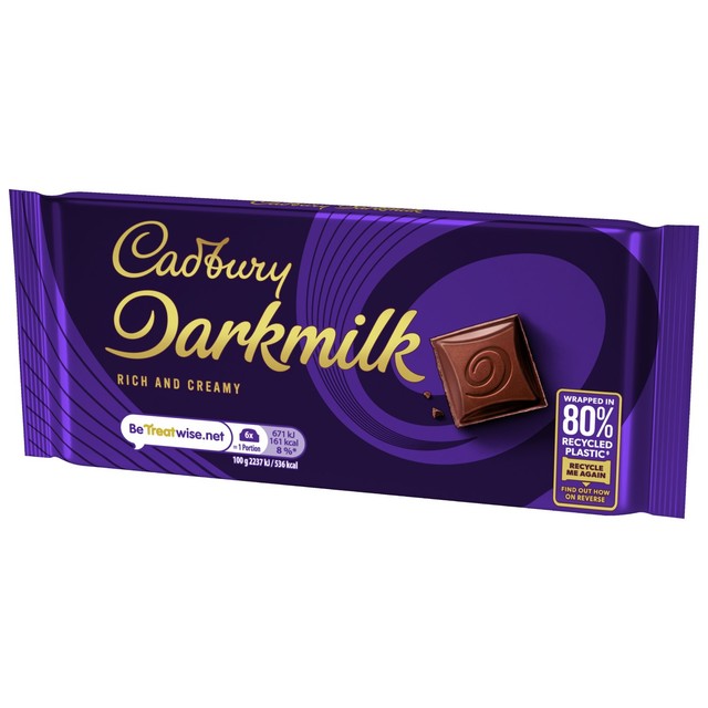 Cadbury Darkmilk chocolate bar 90g - British product