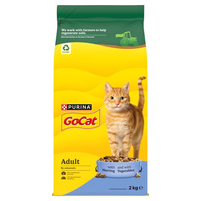 Go-Cat herring with vegetables dry cat food 2kg, UK version