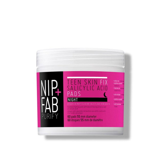 Nip+Fab salicylic acid night pads 60 pads, imported from the UK