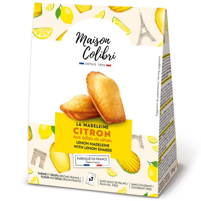 Maison Colibri lemon-filled madeleine 175g, imported from the UK