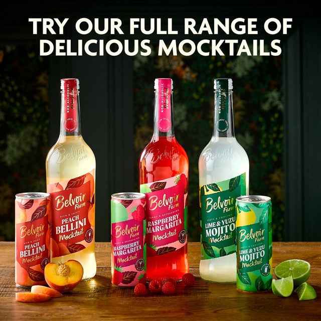 Belvoir Farm Peach Bellini Mocktail in a can (British brand)