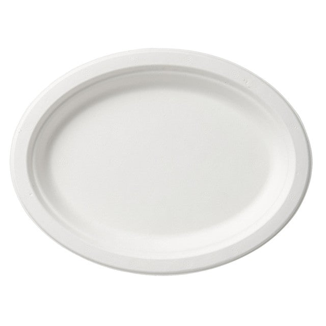 Duni Bio white microwaveable buffet platters 3 per pack (British brand)