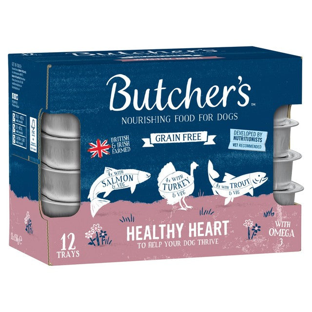 Butcher's Healthy Heart dog food trays 12x150g - British product