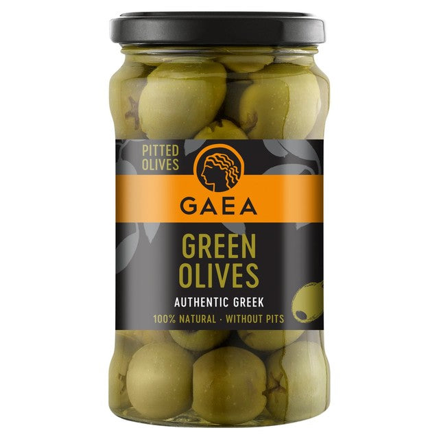 Gaea pitted green olives 290g, UK version