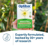 Optibac Bifido & Fibre probiotic supplement 10 sachets, imported from the UK
