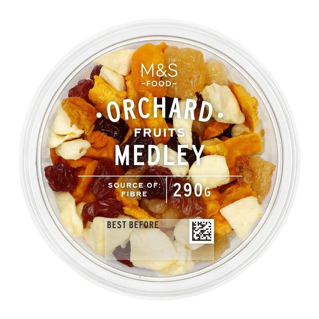 M&S Orchard Fruits Medley dried fruit mix 290g, imported from the UK