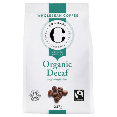 M&S Cru Kafe Økologiske Fairtrade Koffeinfrie Peruvianske Kaffebønner 227g- Kjøp online hos McGrocer