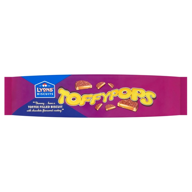 Lyons Toffypops Toffee filled biscuits 120g, UK version