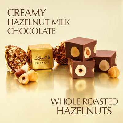 M&S Lindt NUXOR Milk Gianduja Chocolate with Hazelnuts Luxury Chocolate Box 150g- Buy online at McGrocer