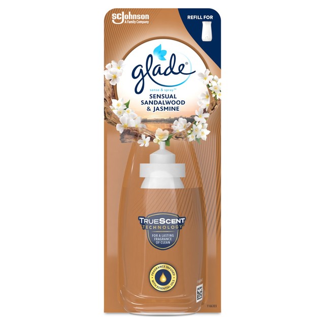 Glade air freshener refill Sandalwood and Jasmine 18ml, imported from the UK