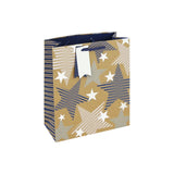 EuroWrap Kraft Blue Stars medium gift bag, UK version