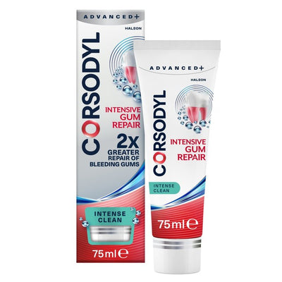 M&S Corsodyl Advanced + Intensive Gum Repair Toothpaste, Intense Clean 75ml- Buy online at McGrocer
