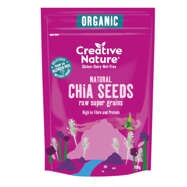 Creative Nature Organic Natural Chia Seeds 350g - British product