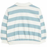 M&S striped rugby long sleeve top blue 6-9 months, imported from the UK