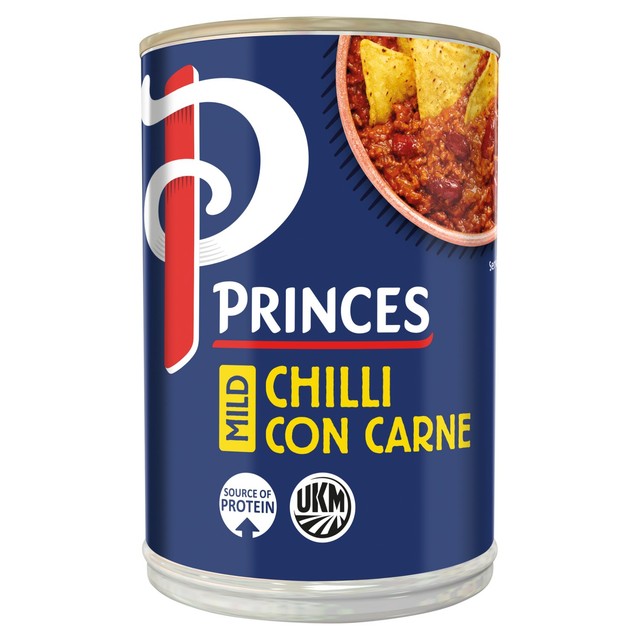 Princes chilli con carne canned meal 392g, imported from the UK